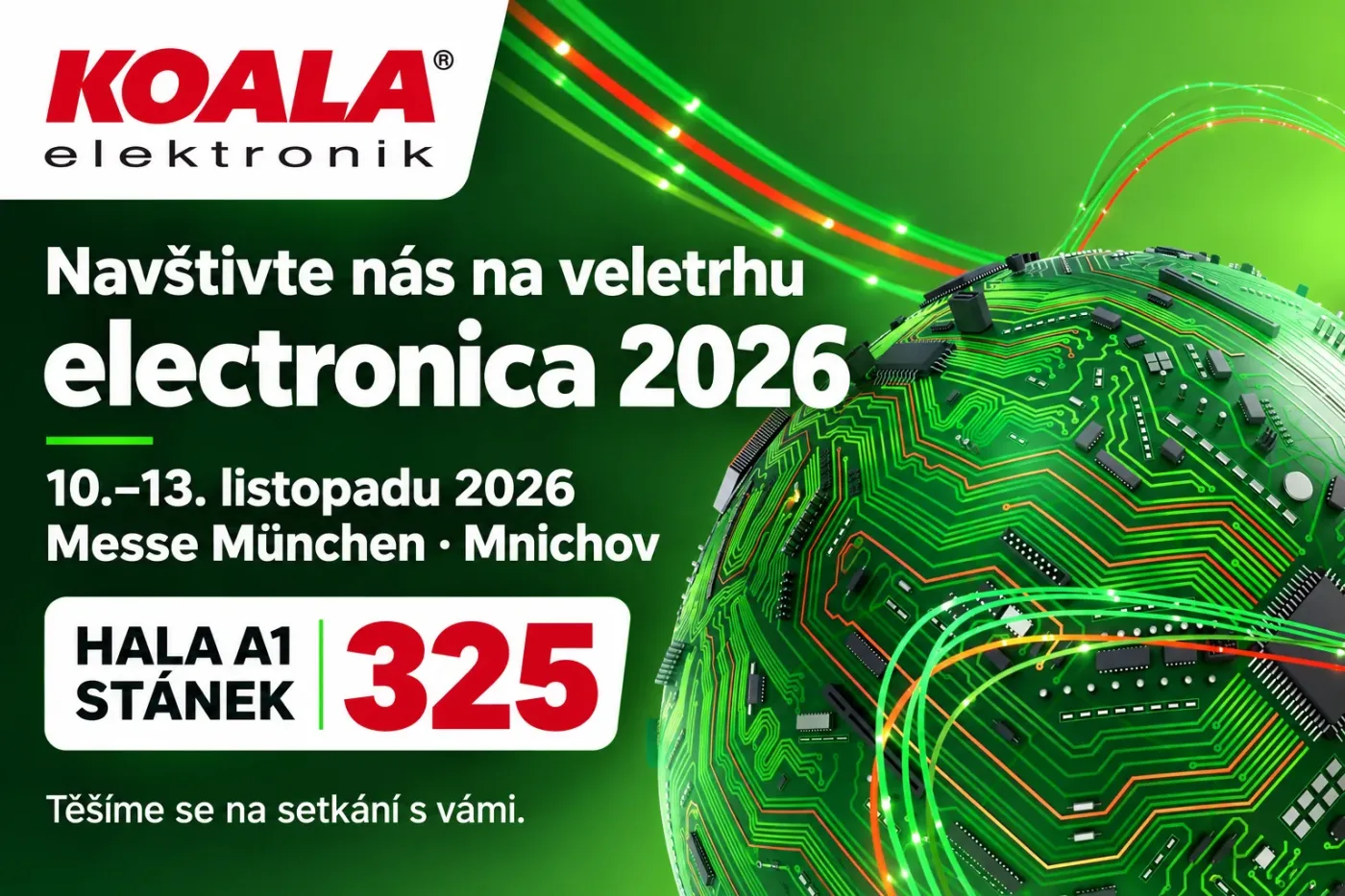 KOALA ELEKTRONIK na veletrhu electronica 2026: potkejme se v Mnichově